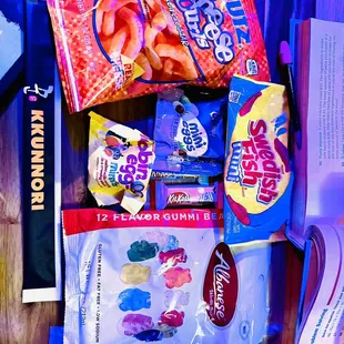 a variety of snacks