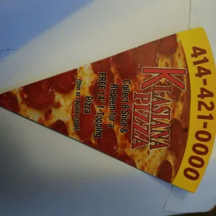If your order pizza, be sure to get a magnet!