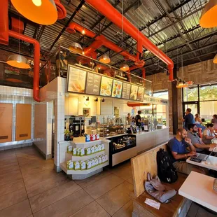 the interior of a coffee shop