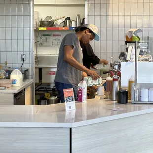 He makes the coffee so much better and just makes my day