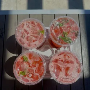 strawberry mint sparkler