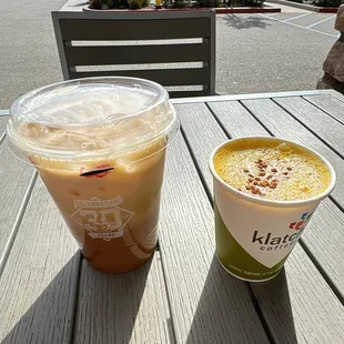 Macadamia cookie latte and  Golden Latte