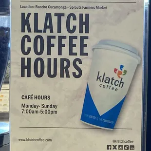 Café hours