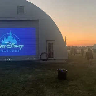 They had a free movie   night outside it was SO adorable