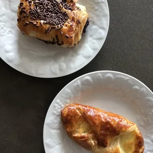 Chocolate croissant and cheese danish. GET BOTH!!!