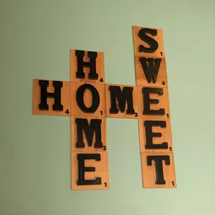 Home Sweet Home word-game inspired wall art at Klein&apos;s