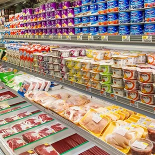 a variety of frozen foods