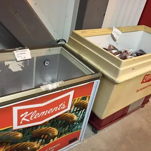 two coolers in a store