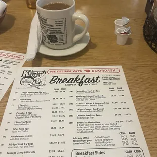 Hot coffee and choices.
