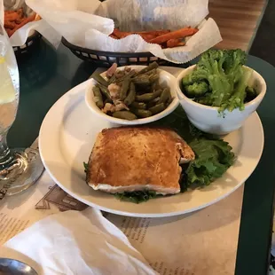 a plate of food on a table
