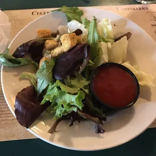 a salad on a plate