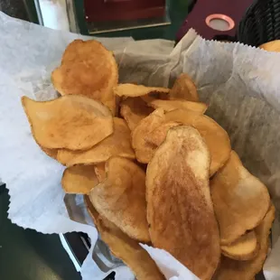 Fresh made potato chips