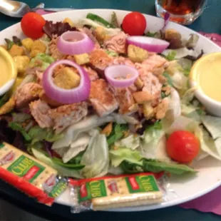 Big Salad with Salmon