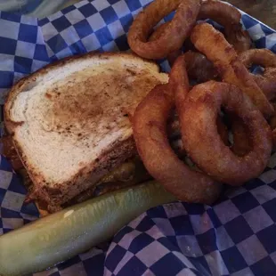 Fire-Kissed Pork with onion rings
