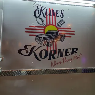 a sign for the restaurant