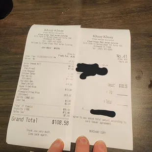 Watch out for the auto added 18% followed by a regular receipt for adding more tip