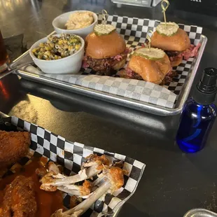 Pork sliders w/potato salad.
