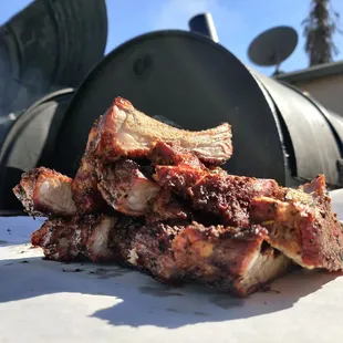 Award-winning pork ribs.