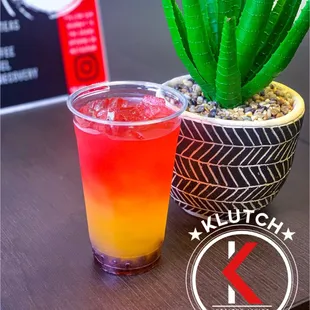 Bursting Boba energy tea