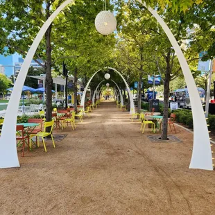 Lots of out door seating