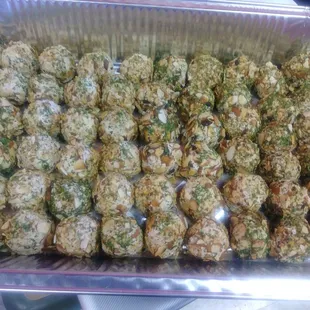 Mini salmon cheese balls.