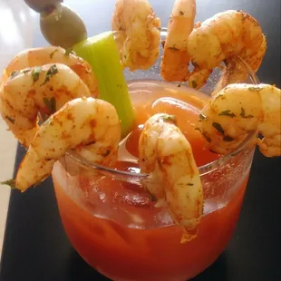 Bloody Mary shrimp cocktail