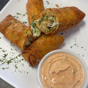 Boudin egg rolls