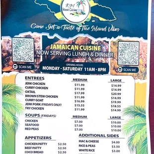 Full menu