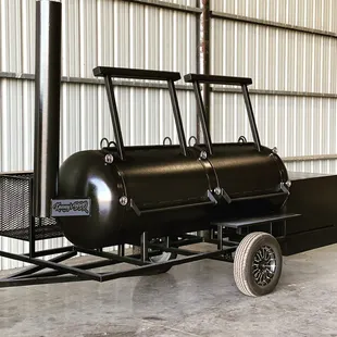 Our 500 gallon Traditional stick burning smoker