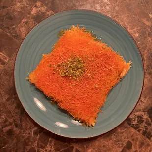 Crispy Knafeh slice