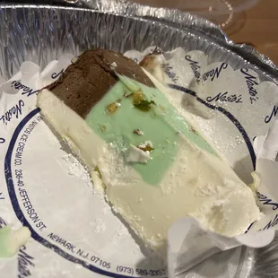 a piece of pie in a tin
