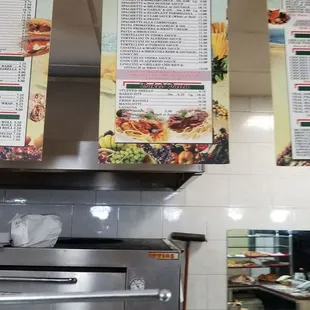 menus on the wall