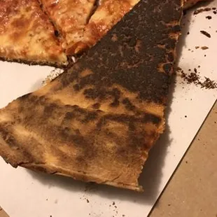 This is a copy of what the bottom of my pizza looks like.  Threw out whole pie.  Wasted f money.  Serve good food or close down until u can.