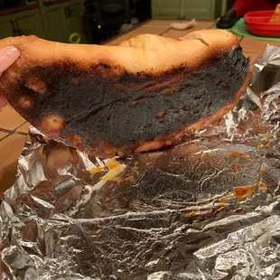 Burnt calzone