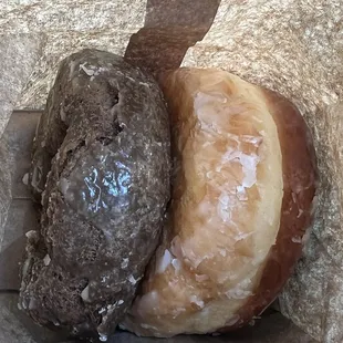 Chocolate sour cream and regular glazed