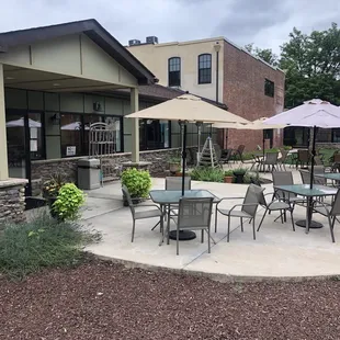 Outdoor patio seating