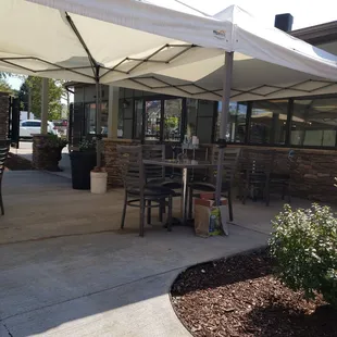 outdoor seating area