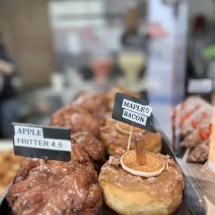 Apple fritter and maple bacon