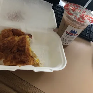 Ham, Egg and Cheese Croissant Sandwich