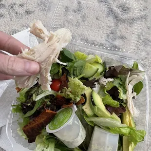 Sad turkey (supposed to be extra turkey) bacon avocado salad