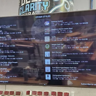 Beer menu 1/2