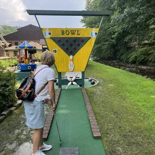 Bowling themed hole
