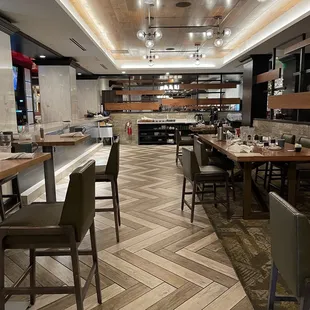 the dining area of a restaurant