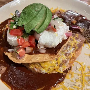 a plate of mexican food