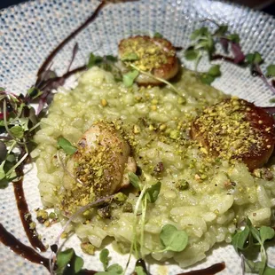 Pistachio Crusted Scallops