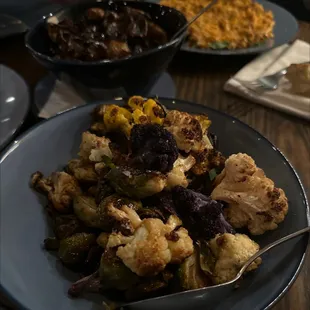 Side - cauliflower and brussel sprouts