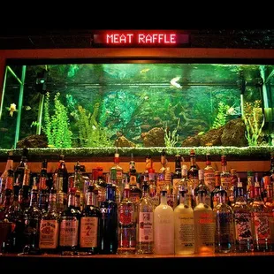 a fish tank filled with alcohol
