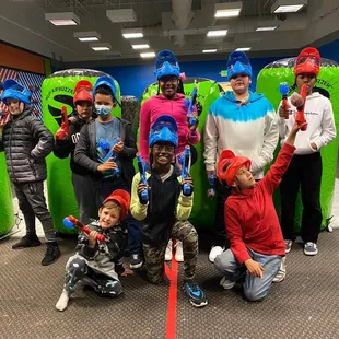 Kids from a birthday party