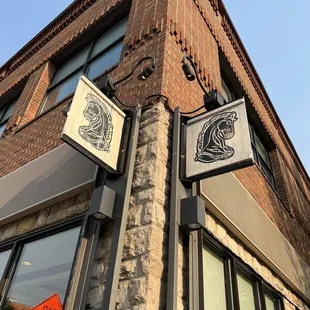 the front of the building