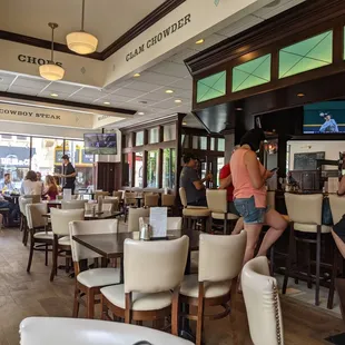 A peek inside the bright and open restaurant.